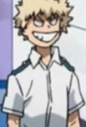 bakugo smiling creepily Meme Template