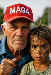 MAGA old man and homeless boy Meme Template
