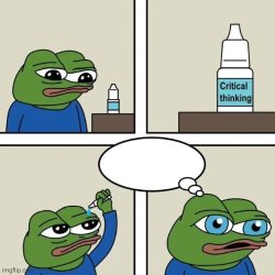 Pepe Critical Thinking/ Awakening Meme Template