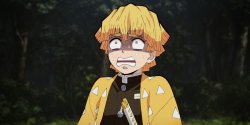 Zenitsu is scared Meme Template