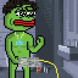 Peeing Pepe Urinating Meme Template