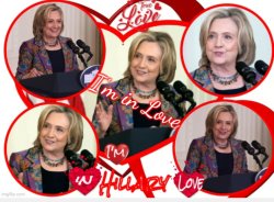 Hillary Heart Throb I'm in Love Meme Template