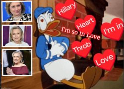 Hillary Heart Throb I'm so in Love Meme Template