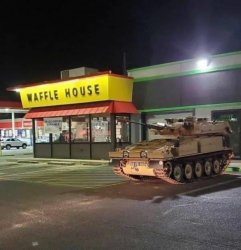 Waffle House: We're tired of your Shit. Meme Template
