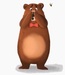 Mr Bear Gets Stinged. Meme Template