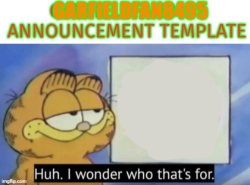 annoucment template. Meme Template