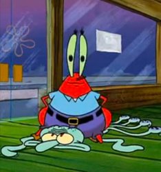 Waiting/ relishing krabs Meme Template