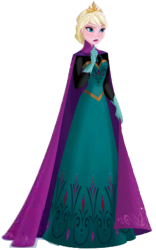 Queen Elsa in her Coronation Outfit Meme Template