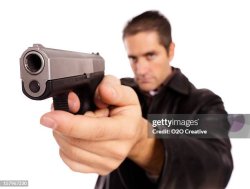 Guy aiming gun Meme Template