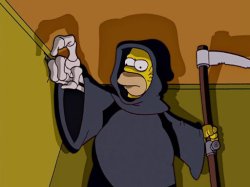 Homer grim reaper Meme Template