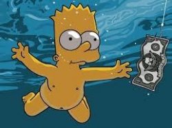 Bart Simpson Nirvana Cover Meme Template