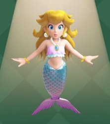 Mermaid Peach Meme Template