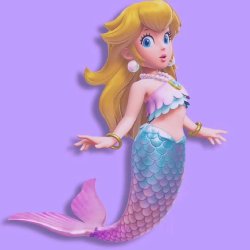 mermaid peach Meme Template