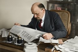 Vladimir Lenin Reading Pravda Meme Template