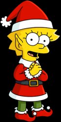 Santa Lisa Simpson Meme Template