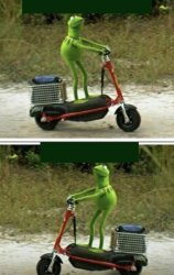 Kermit Arriving, Kermit Turn Back Meme Template
