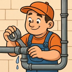 a plumber fixing pipe with tape Meme Template