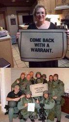 Come back with a warrant. Meme Template