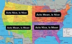 acts mean is nice map Meme Template