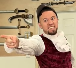 One Shot Questers Bard Accusing Meme Template