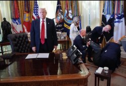 Trump Oval Pass Out Meme Template