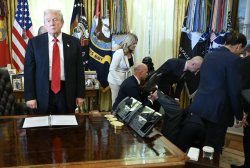 Trump Oval Office Faint Meme Template