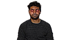 Mr Morj with red glowing eyes Meme Template