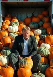 Donald Trump truckload of pumpkins Meme Template