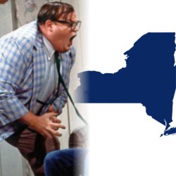 Chris Farley and New York Meme Template