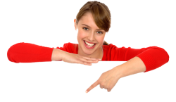 Girl pointing down Meme Template