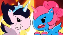 Gwen and Squishella ready to argue. Meme Template