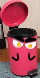 Angry pink bin doodland Meme Template