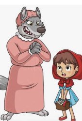 Grandma Wolf Meme Template