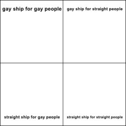 Gay ship for straight people Meme Template