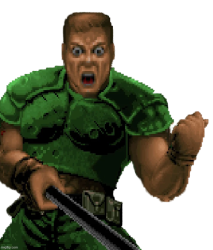 DOOM: Doomguy selfie Meme Template