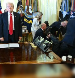 Trump Standing Meme Template