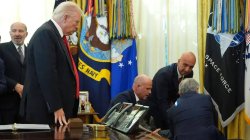 Donald Trump dazed confused Gordon Findlay fainting MAGA Meme Template