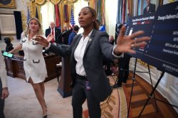 Donald Trump dazed confused Gordon Findlay fainting MAGA Meme Template