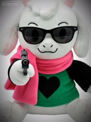 Ralsei with Gun (Deltarune) Meme Template