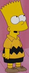 Bart simpson dressed as charlie Brown Meme Template