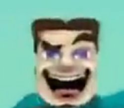 grotesque steve evil smile Meme Template