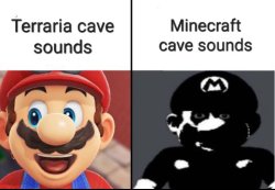 Minecraft cave noises memes Meme Template