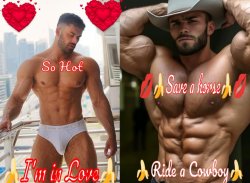Hot muscular men I'm in Love Meme Template