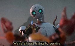 Trying to survive Meme Template