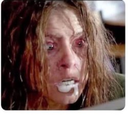 Angry woman foaming at the mouth Meme Template