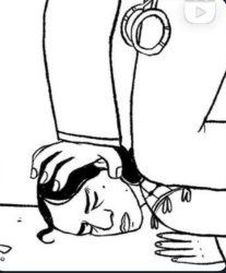 Knee on Neck (female edition) (black and white drawing) Meme Template