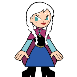 Princess Anna in Hero 108 Style (White Hair Ver.) Meme Template