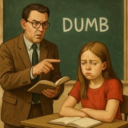 a teacher and a dumb girl Meme Template