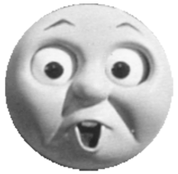 Thomas surprised face Meme Template