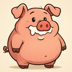 fat pig with a milk mustache Meme Template